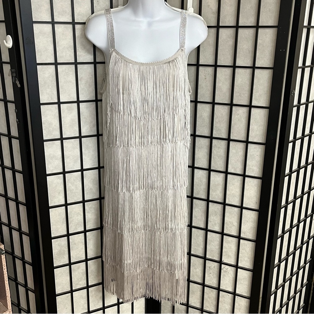 Rorox ladies 1920s style fringe flapper dress size large (NWT)